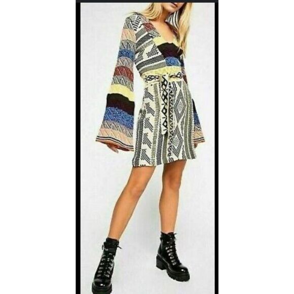 Free People patchwork mini dress size X-small - Picture 11 of 11
